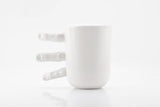 Tea Mug with Fingers, Porcelain Coffee Mug with Fingers, White Ceramic Mug, Quirky Mug